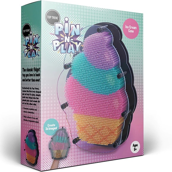 Top Trenz Toys Nwt Top Trenz Pinnplay Ice Cream Cone Kids Sensory